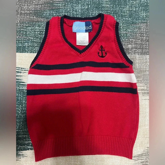 GOODLAD ⚓ Anchor Sweater Vest (Size 2T) - Picture 1 of 4